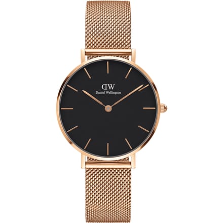Daniel Wellington DW Watch Petite Melrose Black 36mm Rose Gold