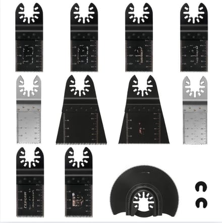 13-delige zaagbladenset, multifunctioneel gereedschap, accessoires, zaagblad, oscillerende accessoireset, multitool, mixmessen