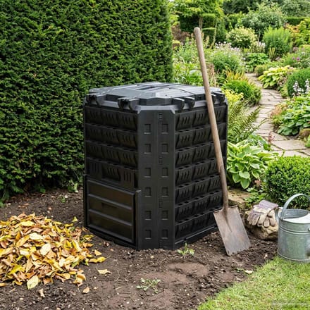 vidaXL - Tuincomposter - Zwart - 71 - x - 71 - x - 81,5 - cm - 100% - PP