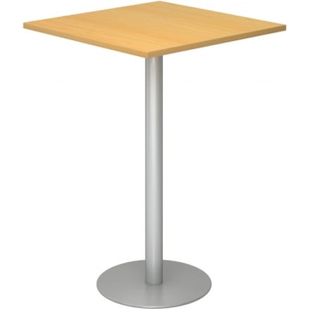 BISTRO H88Q S - Systeem conferentietafel Beuken 80 x 80 Zilver