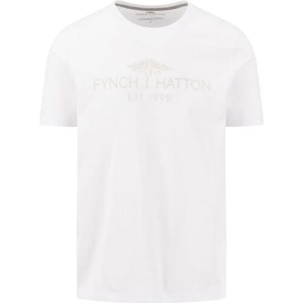 Fynch-Hatton T-Shirt Large Tone-on-Tone Front Logo Wit / male