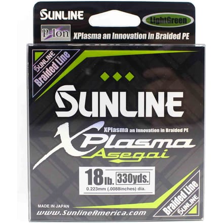 Sunline PE Line Asegai Xplasma 330yds PE 1.7 18lb Vert Clair (6766) vert clair
