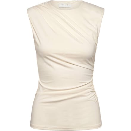 Rosemunde Billie Sl Drape Top Dames - Topjes - Gebroken wit - Maat 42