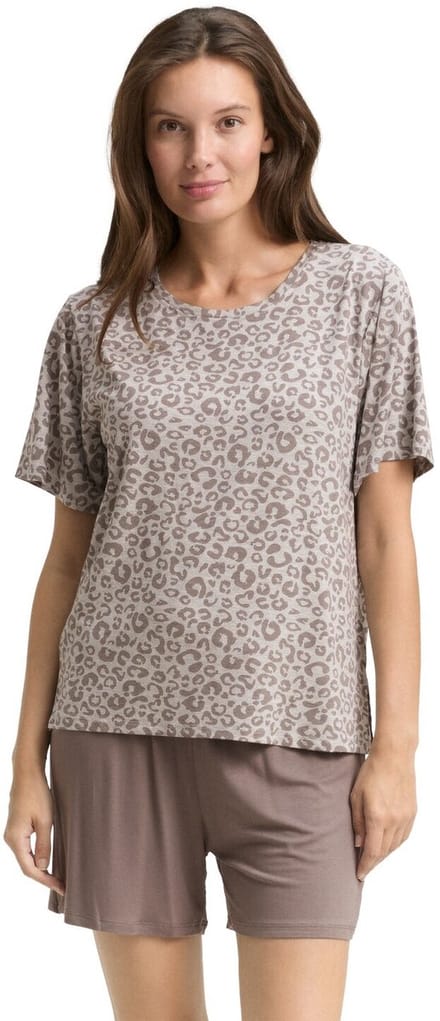 Tom Tailor - Pyjamaset met leoprint - Maat L/40 - grey-medium-allover