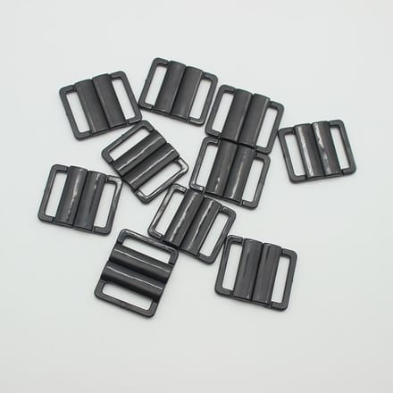 10 sets BH Clip Badmode Clickers Bikini Voorsluiting Gesp Clips 31 x 26mm zwart