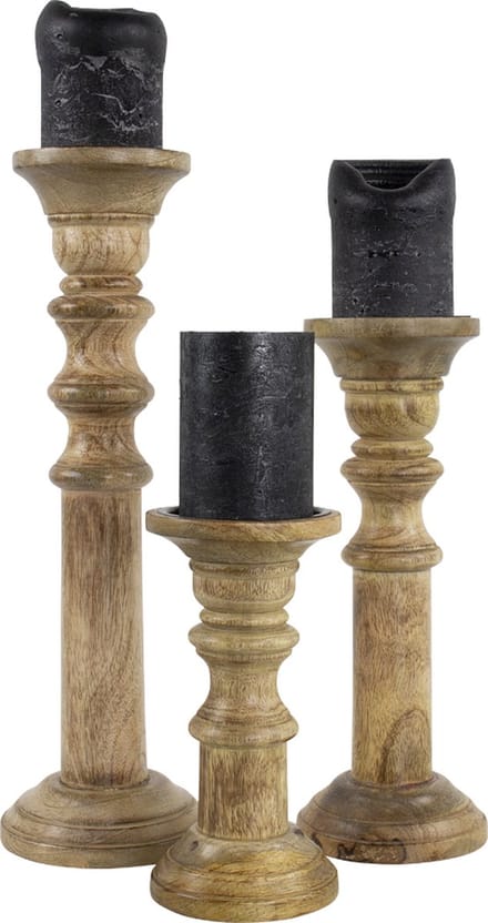 kandelaar mango hout 30cm*