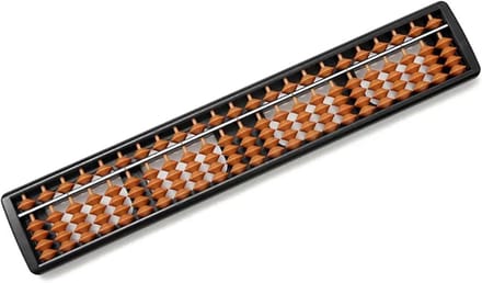 Telraam - Rekenmachine Hulpmiddel - Wiskunde Leren - 23 Kolommen - 36x6.5x1.5cm - Bruin