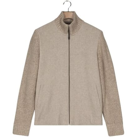 Baileys Vest Knitted Cardigan Zip Front Flanel Fabric Kitt / male