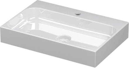 INK Unit wastafel - 60x40x10cm - 1 wasbak - 1 kraangat - porselein wit glans
