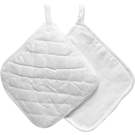 CC Pot Holders, size 20x20 cm, 145 g, white, 1 pair