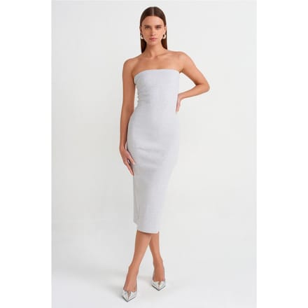 Strapless Bodycon Midi-jurk