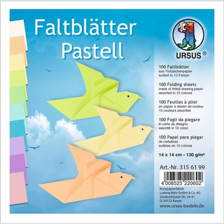 Vouwblaadjes "Pastel"