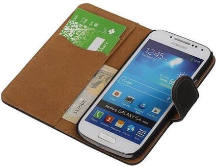 Bark Bookstyle Wallet Case Hoesje Geschikt voor de Samsung Galaxy S4 mini i9190 Grijs