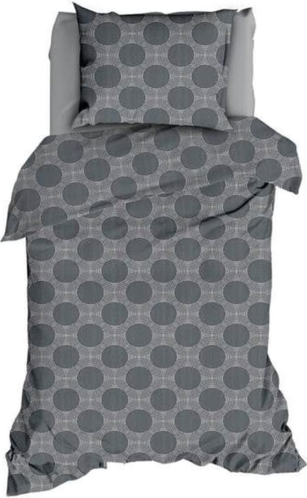 Satin d'Or Rivolta Dekbedovertrek - Eenpersoons - 140x200/220 cm - Antracite