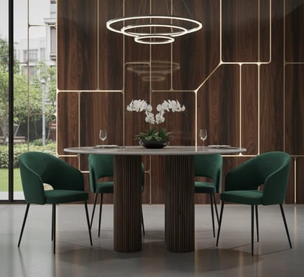 Ronde Eettafel Mangohout – 130 - Bruin - Novihome