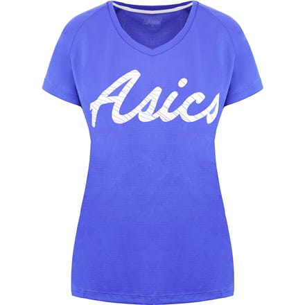 Asics Logo Dames Blauw T-Shirt