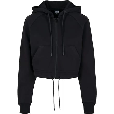 Urban Classics - Oversized Short Raglan Vest met capuchon - L - Zwart