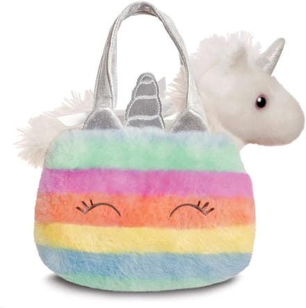 Zachte Pluche Eenhoorn in Regenboog Draagtas Knuffel