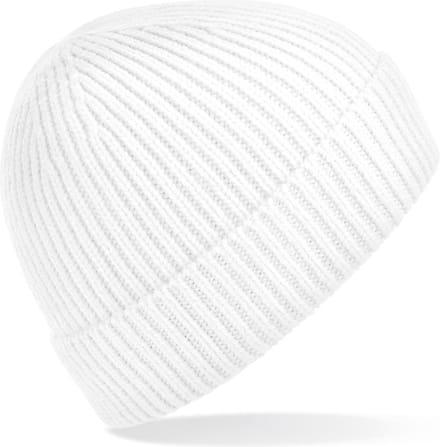 Beechfield - Wintermuts gebreide beanie wit voor volwassenen polyacryl