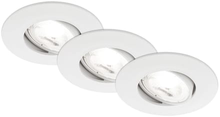 BRILONER Kulana A - Ultra efficient Inbouwspots - 3 stuk - 9cm - wit