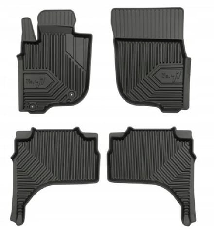 FROGUM 77 Automatten - Geschikt voor MITSUBISHI L200 VI (vanaf 2019) - TPE Rubber - Zwart