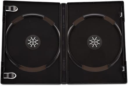 10 Black Double DVD Cases - 14mm Thickness - High Quality - DragonTrading®