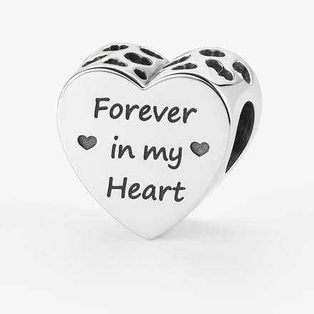 RomyStones – Hart Bedel – Forever in My Heart – 925 Zilver - Bedelarmband