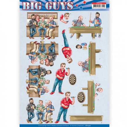 Pub Night - Big Guys 3D-Knipvel Yvonne Creations 1 stuks