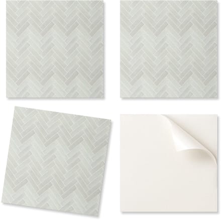 Zelfklevende vinyltegels met decoratief visgraatpatroon, 4x50x50 cm