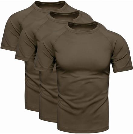 Recea - Sportshirt - Khaki - Raglanmouwen - Snel drogend