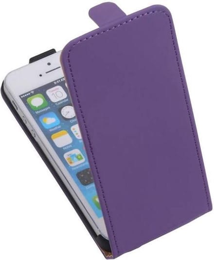 Hoesje Geschikt voor iPhone 5 / 5s Paars Op=Op Actie!!!