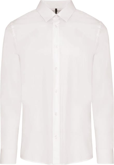 Kariban Herenoverhemd in popeline met lange mouwen K513 - White - M
