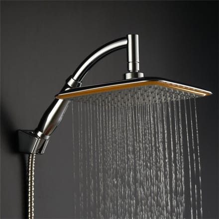 Hogedruk Regendouchekop Universele Verstelling Badkamerdouche Drukverhogende Topdouche gray