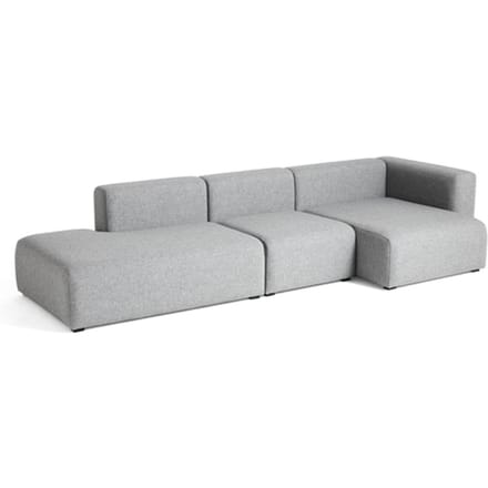 HAY Mags 3-zitsbank Right End Combination 4 - Kvadrat Hallingdal 130 - grijs gevlekt