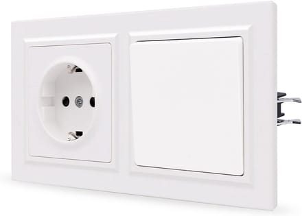 Inbouw Wandschakelaar met Lichtsensor Wit Enkelvoudig