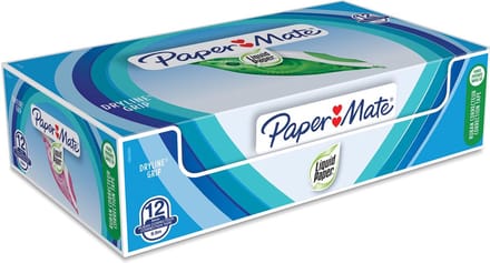 LIQUID PAPER Papier Mate Liquid Papier DryLine Grip Correctietape Assorted Colours Box of 12