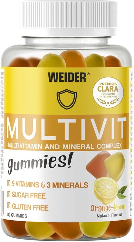 Weider Multivit Gummies (80) Orange & Lemon - Vitaminen, mineralen & gezondheid - Vitaminen