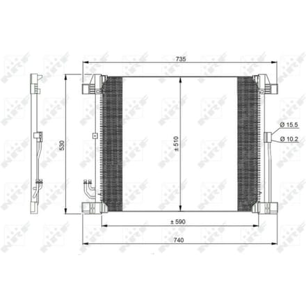 Condensor, airconditioning NRF 350099