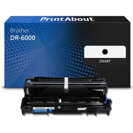 PrintAbout huismerk Drum DR-6000 Zwart Geschikt voor Brother