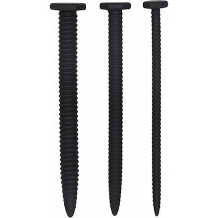 Silicone Rugged Nail Plug Set - Urethral Sounding - Zwart
