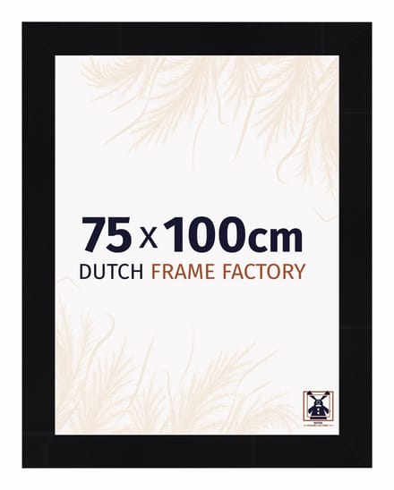 Fotolijst 75x100 cm - MDF - Zwart Hoogglans - Praag