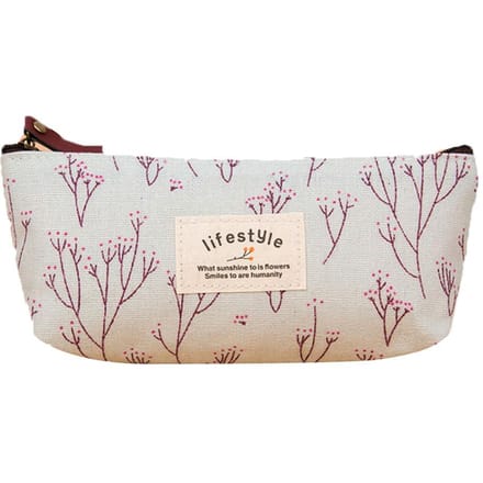 Étui à crayons à fleurs douces, sac floral, trousse de rangement multifonctionnelle pour papeterie Blue