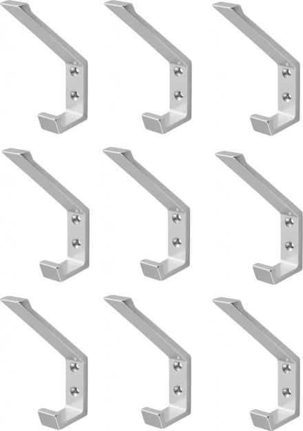 Hermeta Hoed- en Jashaak - Enkel - Zilver - 0138-01 - 9 stuks
