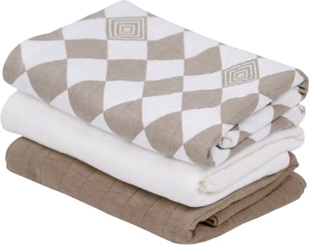 Lodger Swaddler - 3 Stuks - 70 x 70 cm - Matcha Buffalo