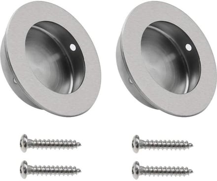 Dailygoody - Ronde Inbouw Handgrepen - Zilver - Flush Pull