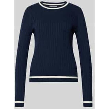 Gebreide pullover met geribde boorden