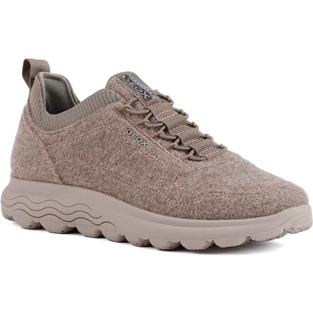 Geox D Spherica A Wollen Blend Damessneakers In Donkerroze