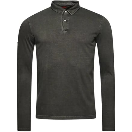 Superdry Studios Jersey Lange Mouw Poloshirt Grijs 2XL Man