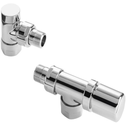 Zehnder Design Line valve set type D, axial form 1/2" / angle form 1/2" 838951