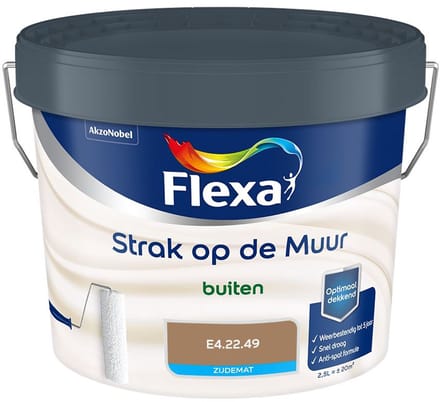 Flexa - Strak Op De Muur Buiten Zijdemat - E4.22.49 - Mengverf - 2,5 L